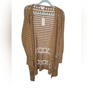 New Sundance Olive Crochet Cardigan XS‎